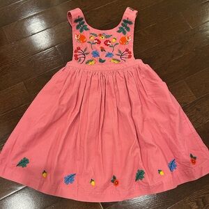 Mini BODEN Pink Pinafore Dress
